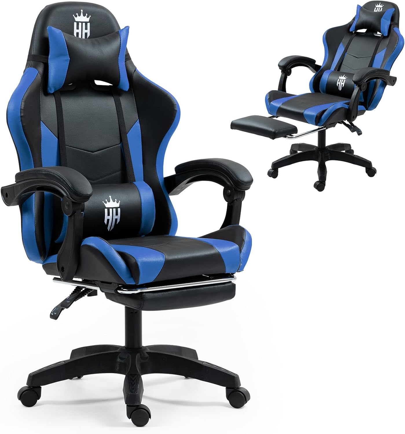 Ergonomic Gaming Chair with Footrest for Comfort and Support