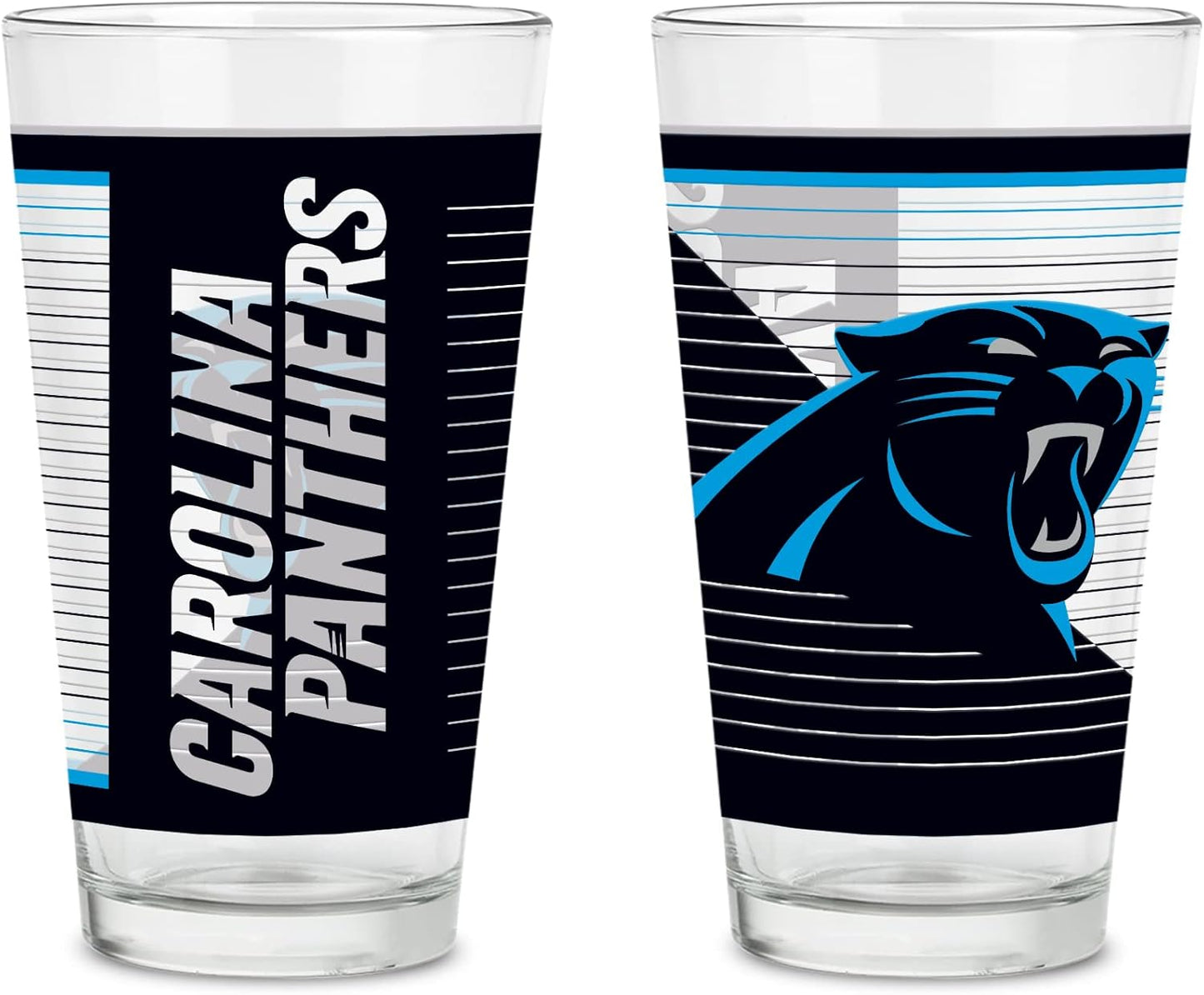 NFL Football Main 16 oz Pint Glasses Set for True Fans