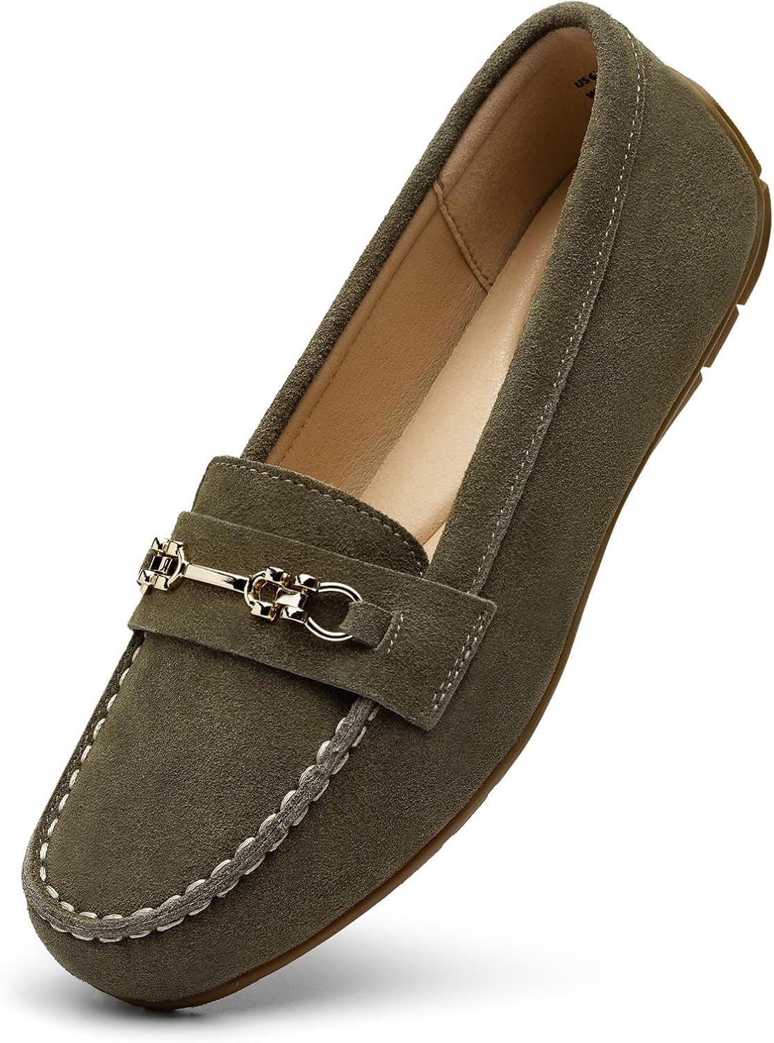 Women's Comfortable Lightweight Suede Leather Loafers Slip-Ons