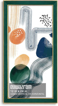 Elegant Green 12x24 Suede Frame for Artwork and Photos