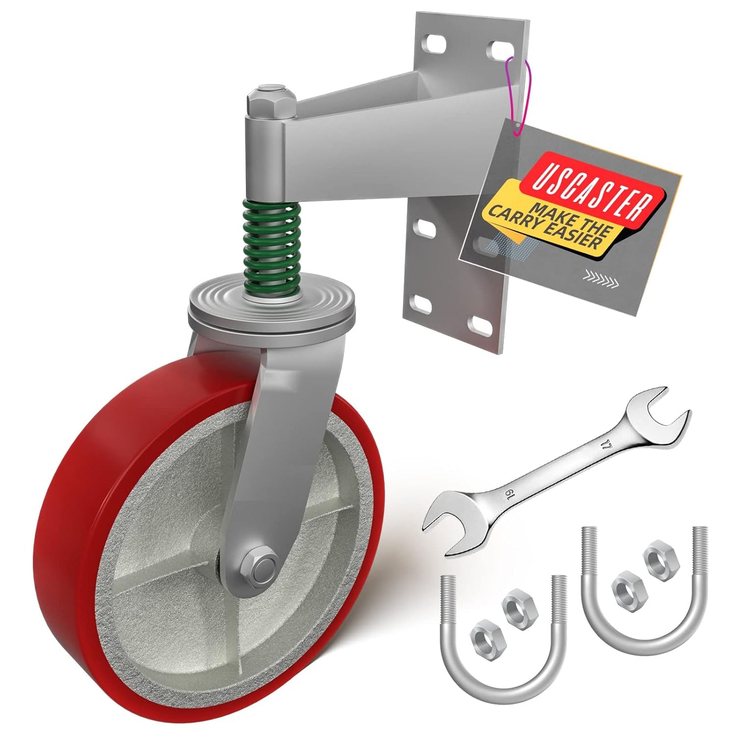 Heavy Duty 8in Gate Wheel with 800lb Capacity for Metal Gates