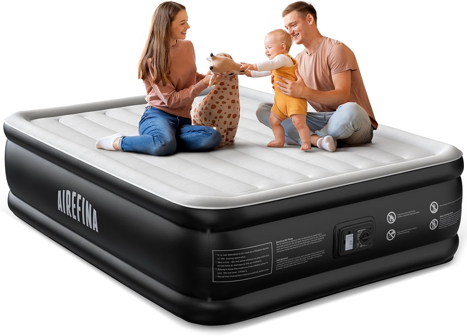 Airefina Air Mattress Queen with Built in Pump for Comfort
