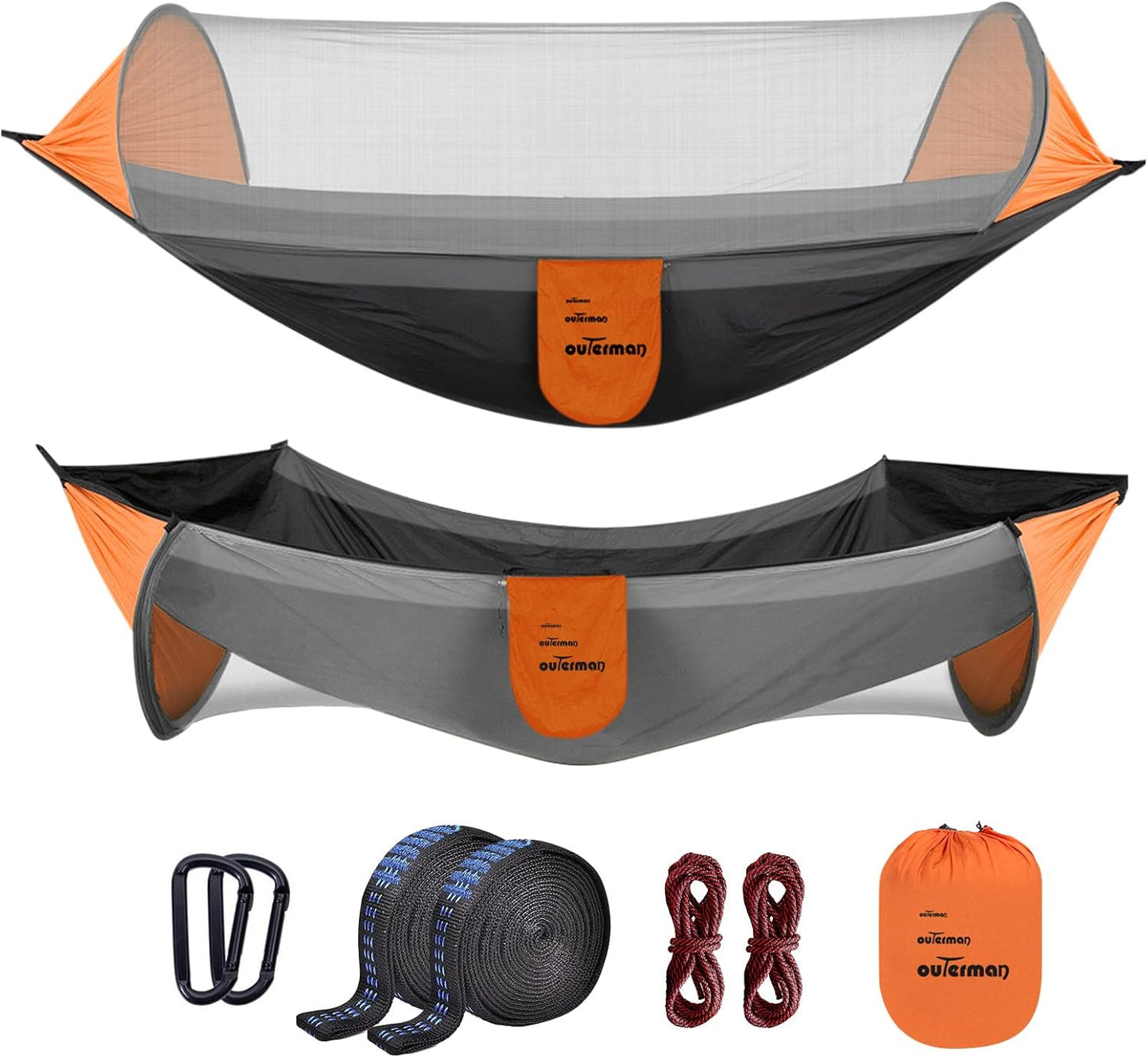 Outerman Portable Hammock with Mosquito Net - Lightweight & Easy Setup
