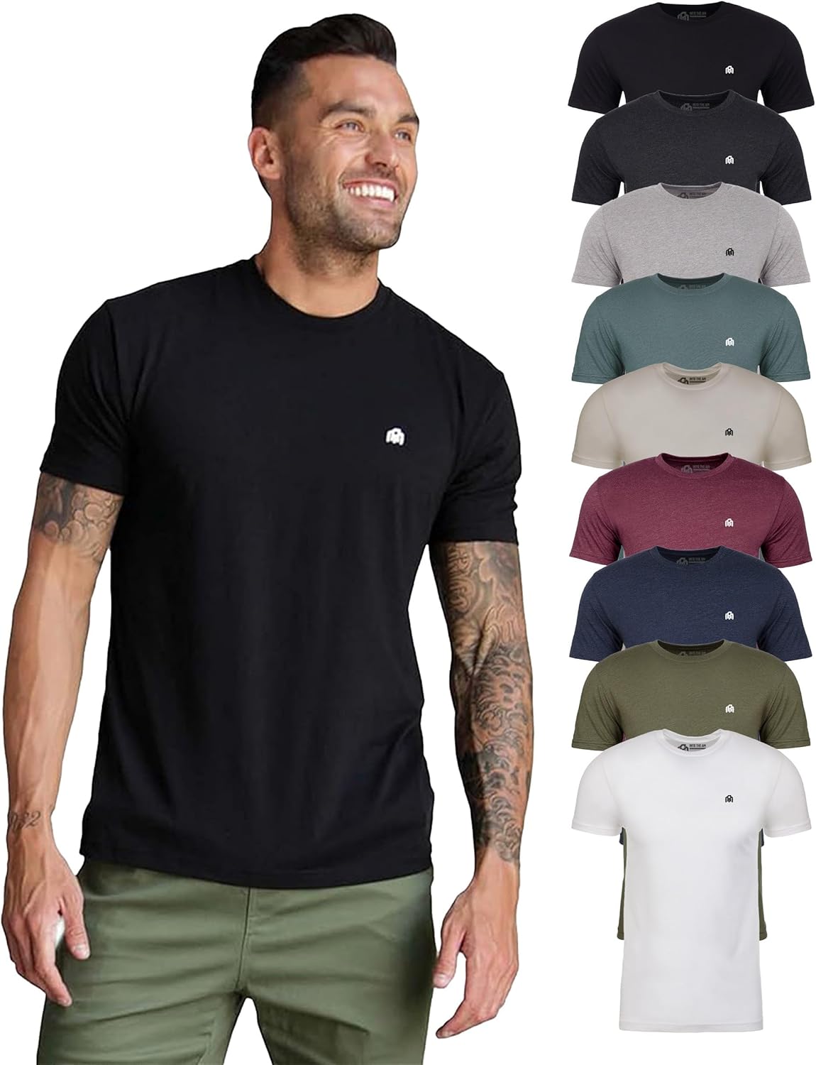 INTO THE AM Mens T Shirt with Logo - Soft Fitted Tees for All