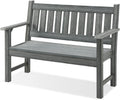 Outdoor Bench 2-Person Garden Bench - Weatherproof Poly Lumber