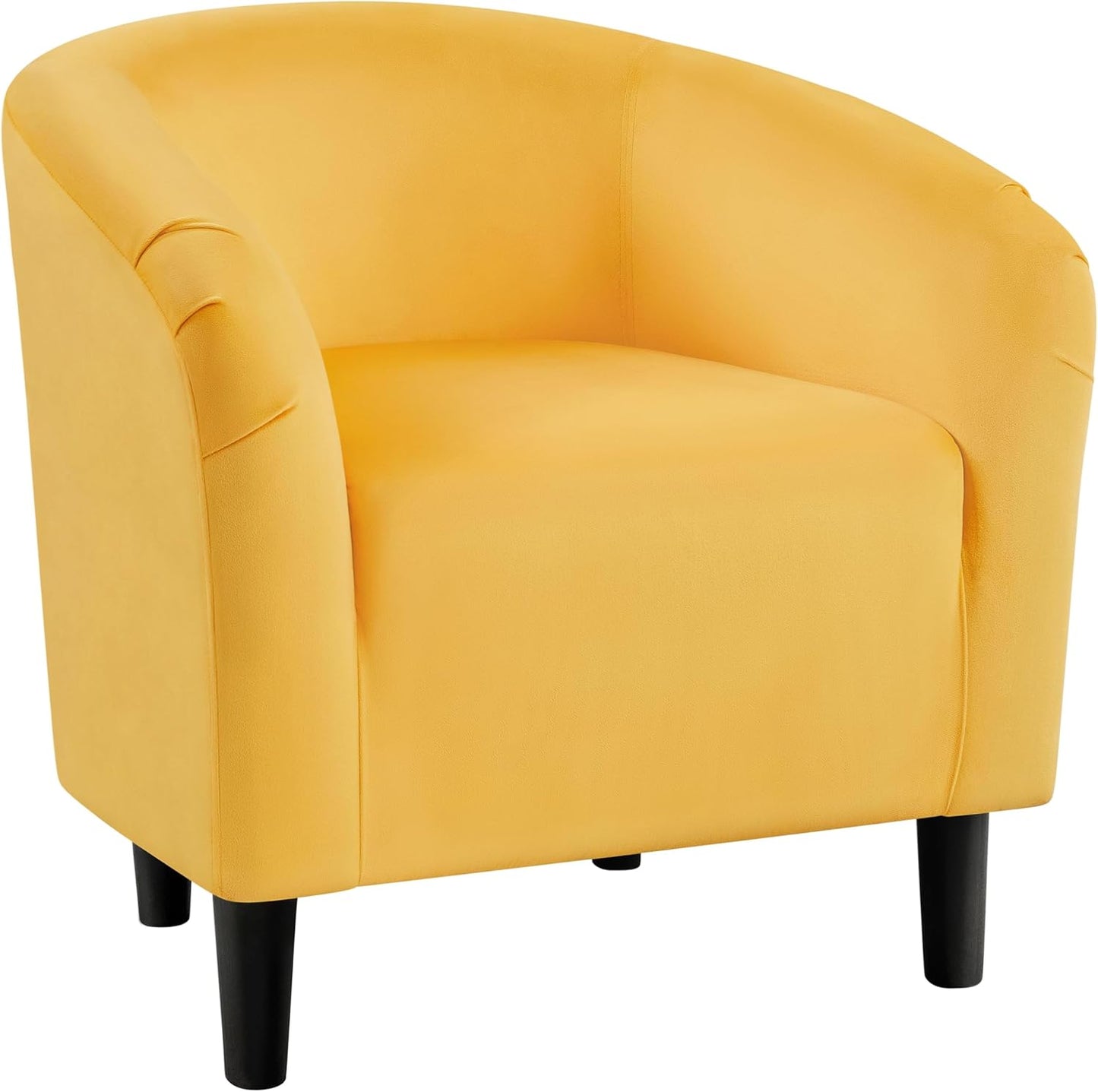Yaheetech Velvet Barrel Chair for Cozy Living Room Spaces