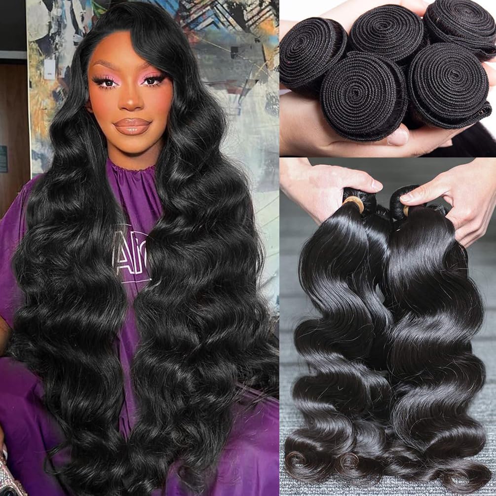 Human Hair Body Wave Bundles 12A Grade Brazilian Virgin Hair