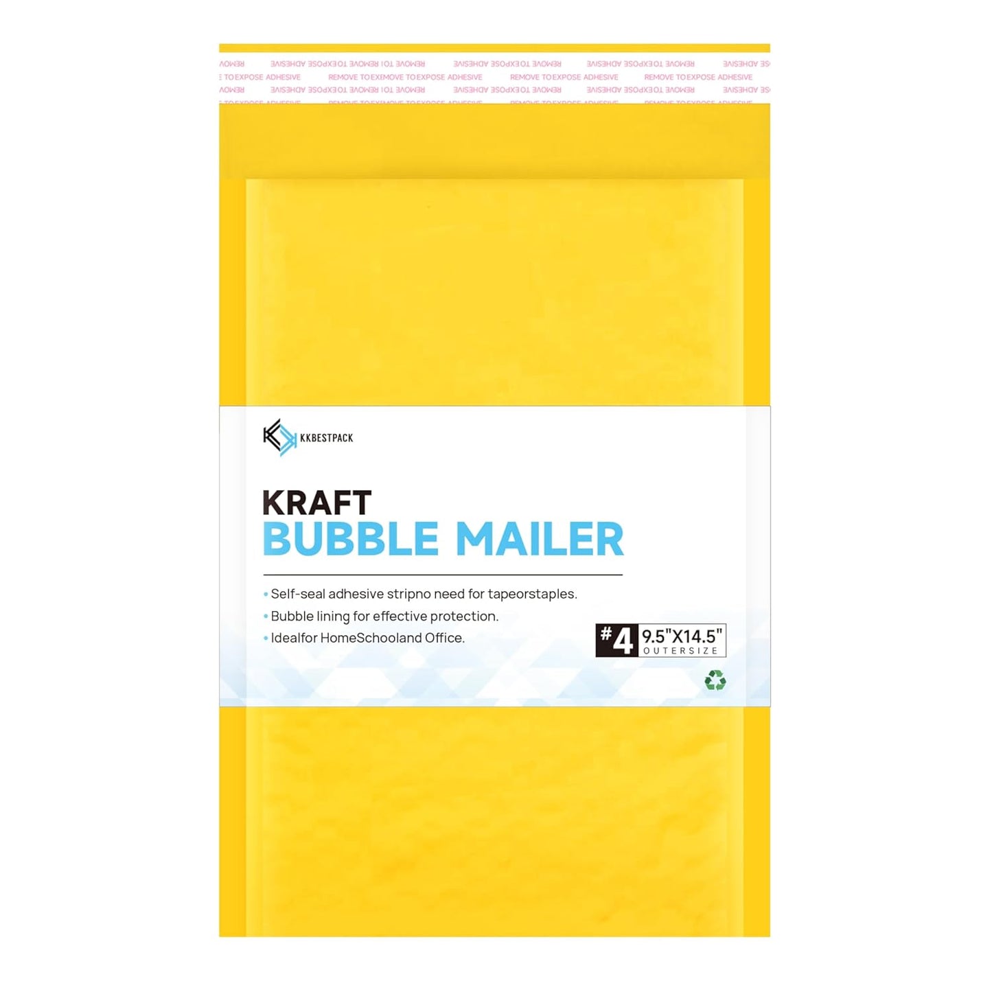 Kraft Bubble Mailers #4 by Kkbestpack - Self-Seal Padded Envelopes