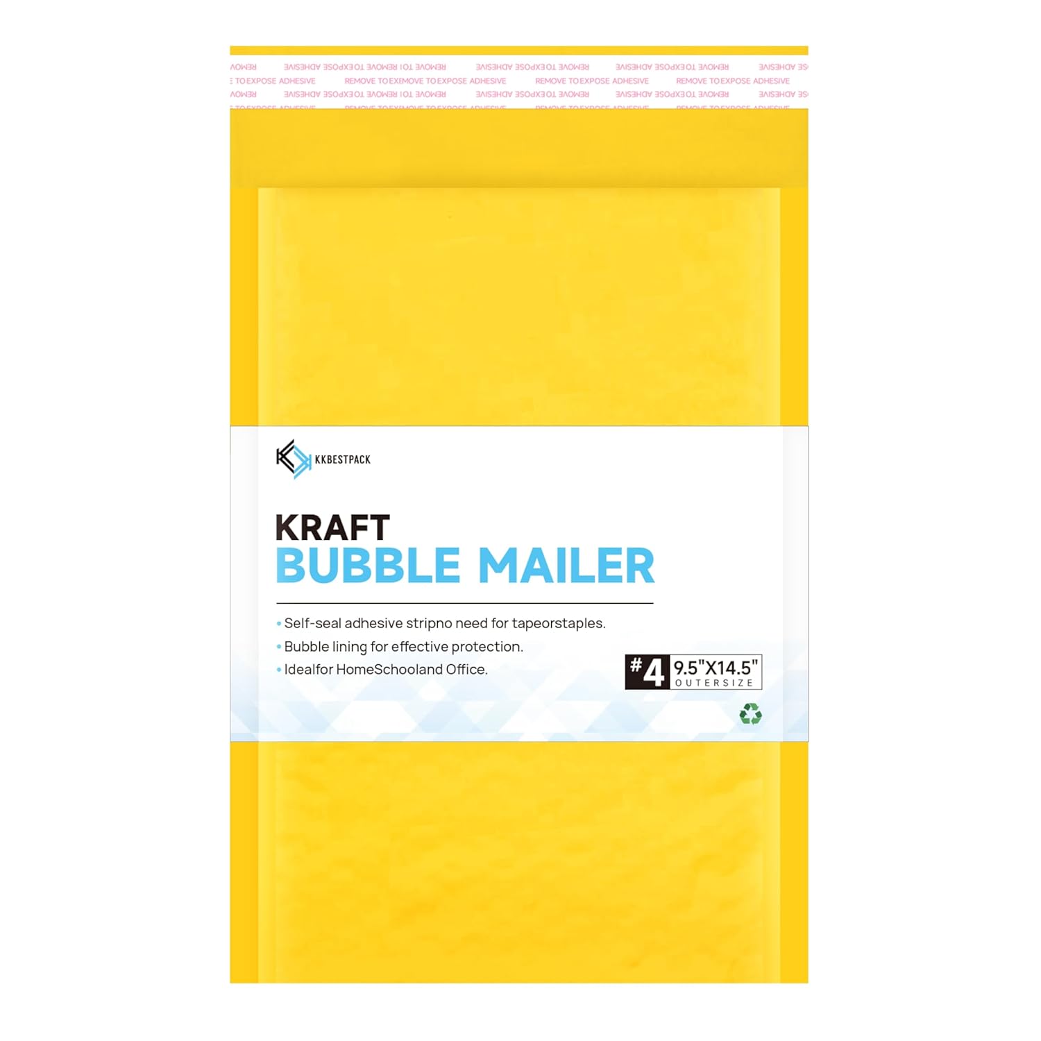 Kraft Bubble Mailers #4 by Kkbestpack - Self-Seal Padded Envelopes