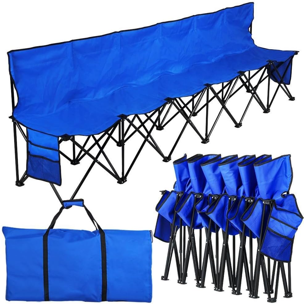 Yaheetech Foldable Sideline Bench for Comfort and Durability