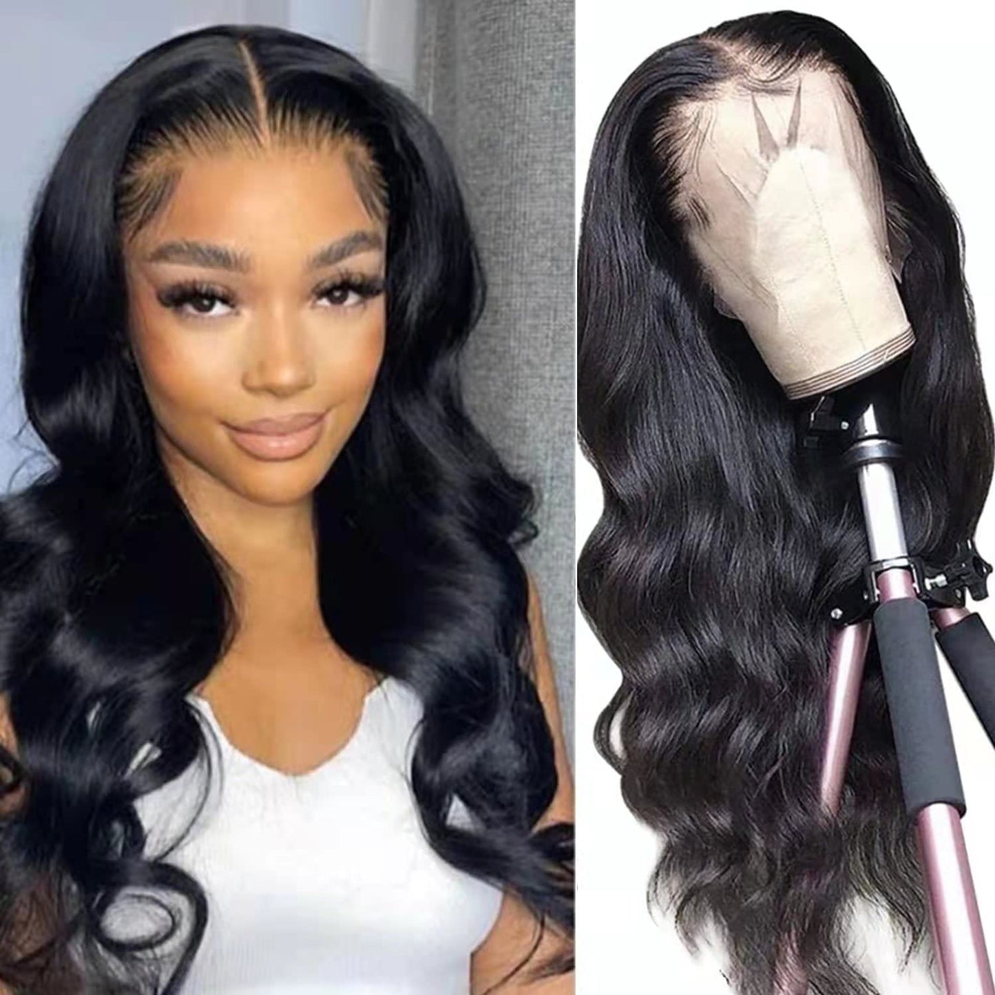 Lace Front Wigs Pre Plucked Body Wave 13x4 HD Transparent Lace