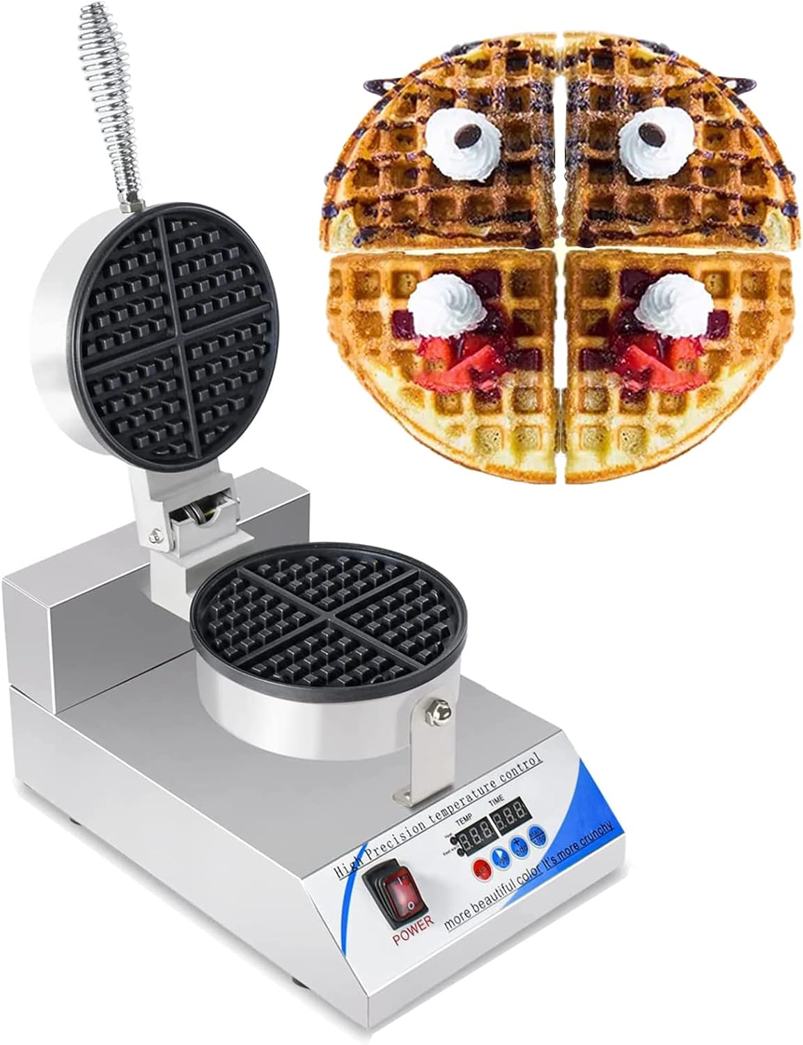 Non-Stick Electric Waffle Maker with Removable Plates