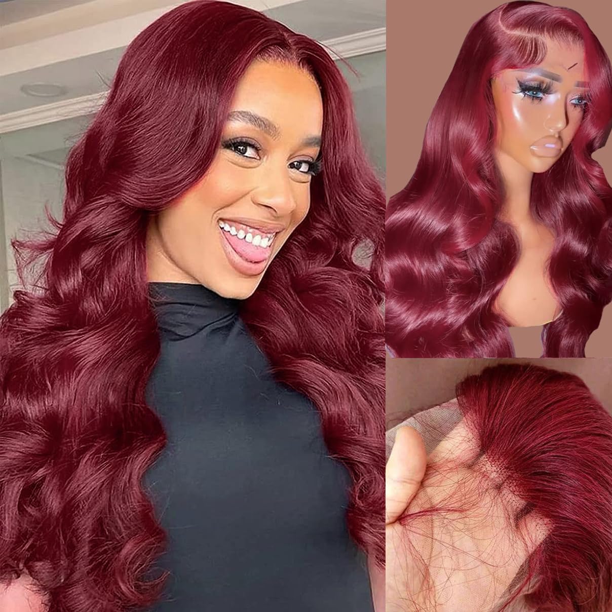 20 Inch 99j Burgundy Lace Front Wig for Stunning Style