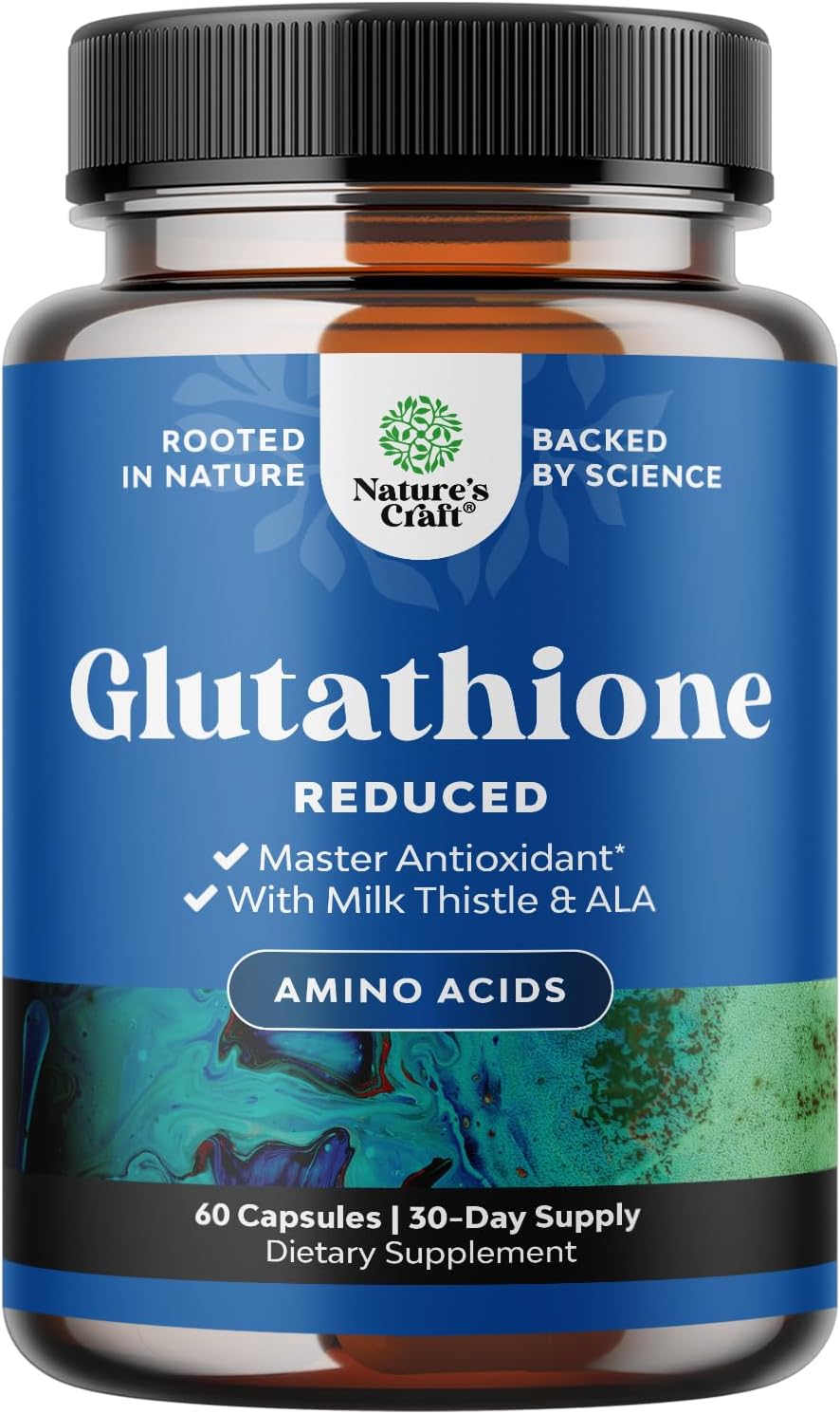 Reduced Glutathione Supplement with Milk Thistle for Radiance