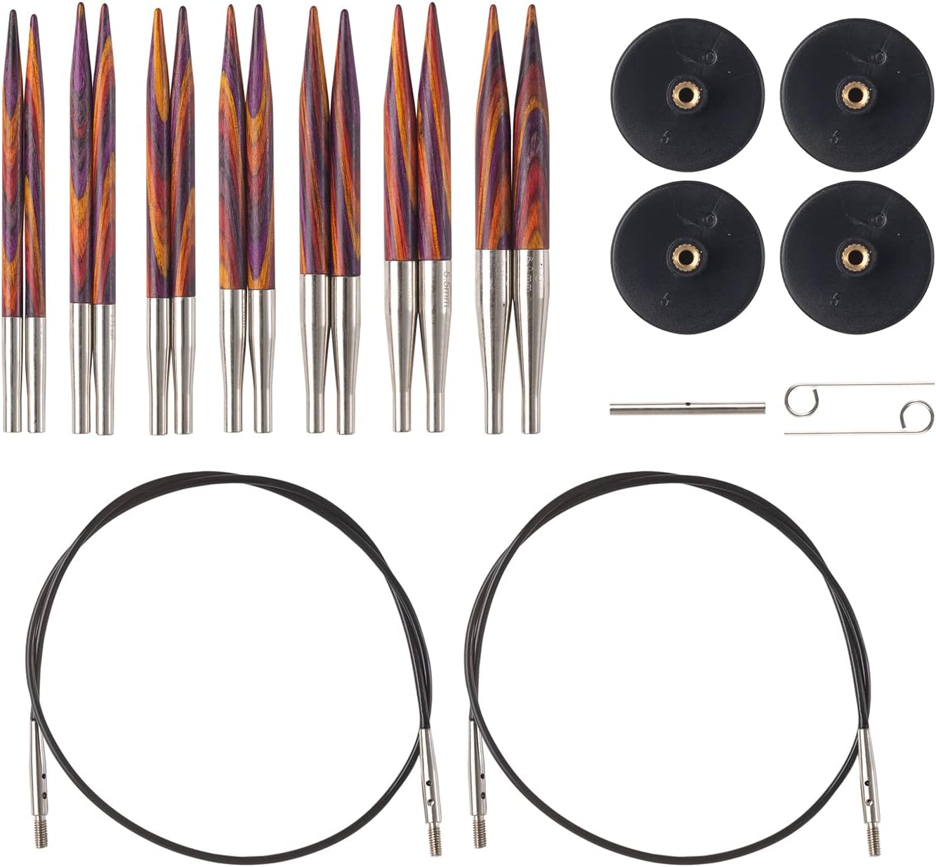 Knit Picks Short Tip Interchangeable Wood Knitting Needle Set
