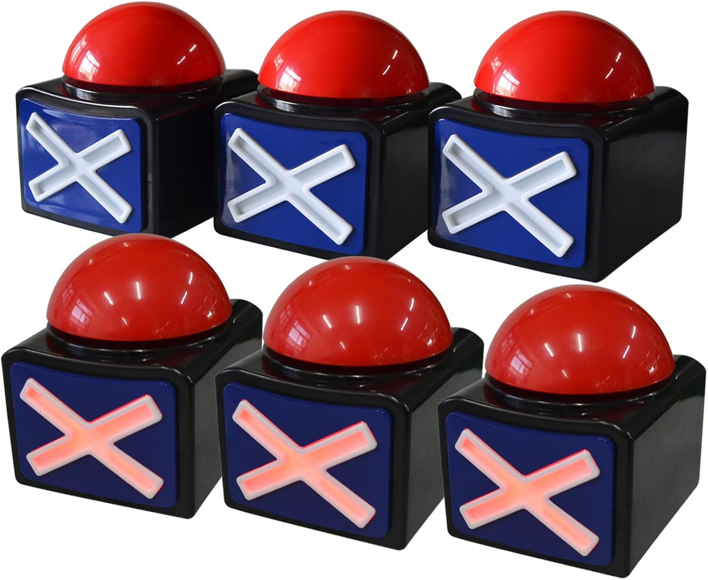 Family Feud Buzzers with Lights and Sound for Game Show Fun