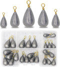 Fishing Weights Sinkers Kit, 25pcs Various Bass Casting Weights