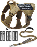 Reflective Service Dog in Training Vest Harness Leash Set - Durable