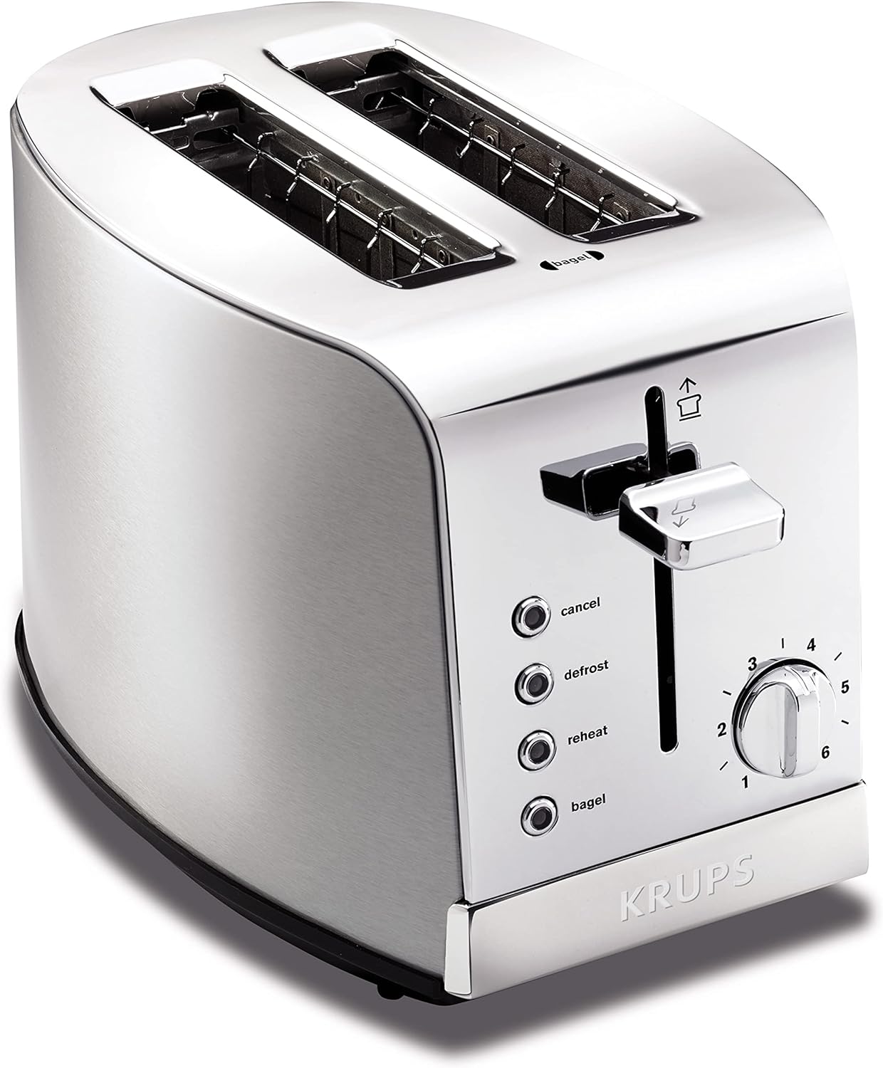 KRUPS 2 Slice Toaster with 6 Browning Levels and Functions