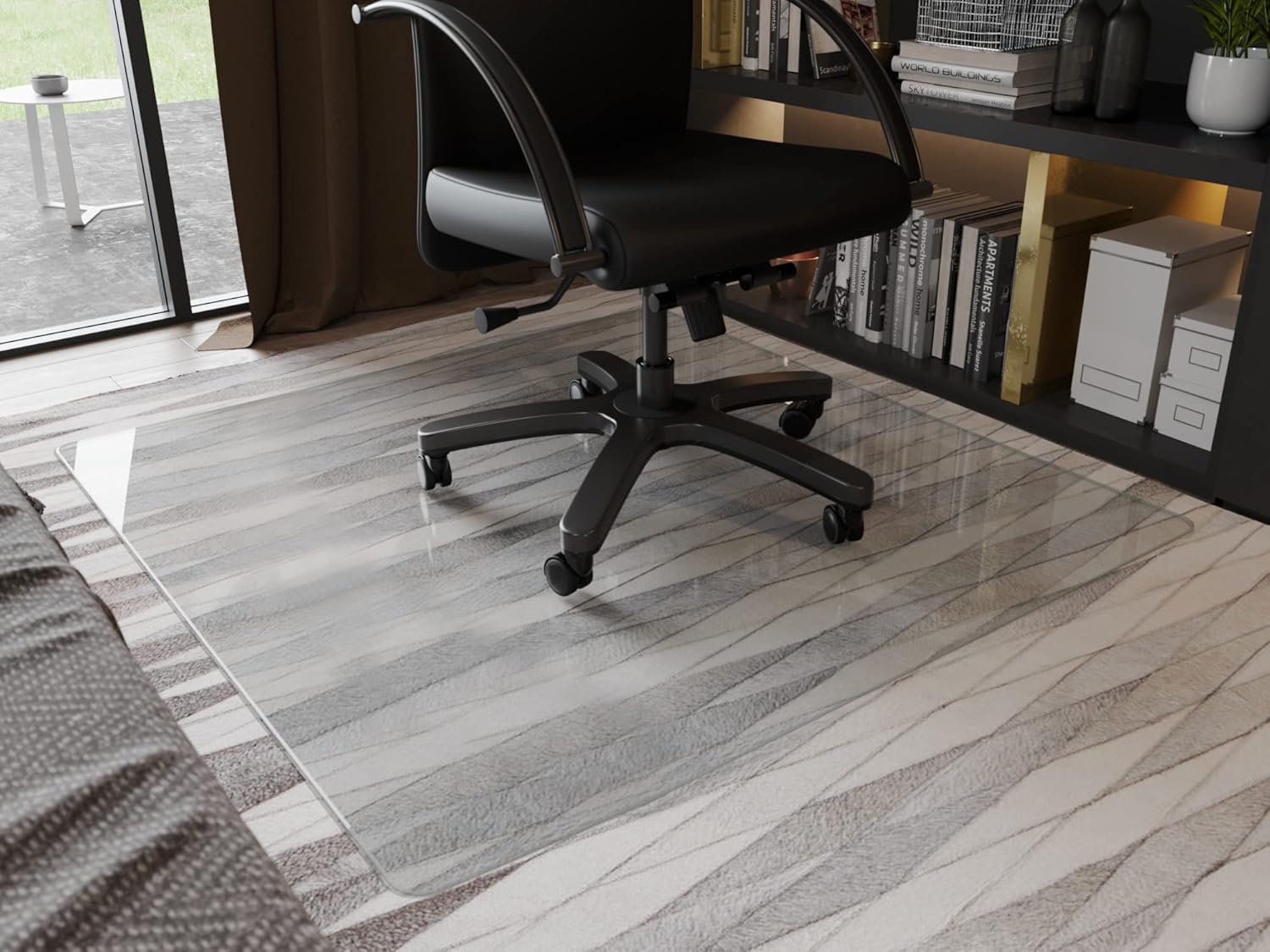 Premium Tempered Glass Chair Mat for Easy Glide