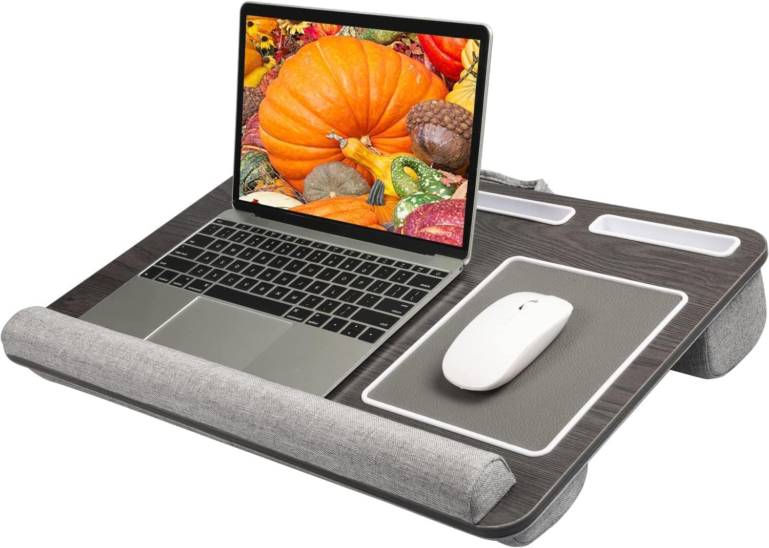 Portable Lap Desk - 17 Laptop, Built-in Wrist Pad, Multi-Device Holder