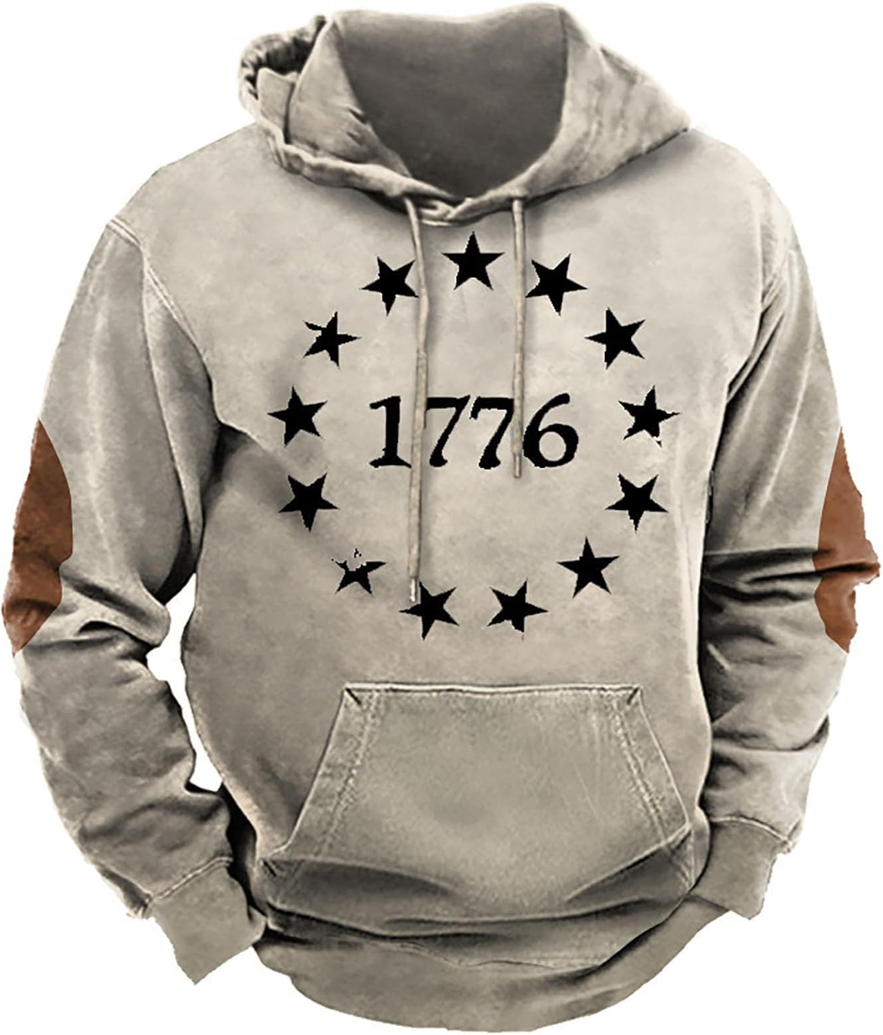 Vintage Tribal Print Men's Hoodie - Ethnic Style