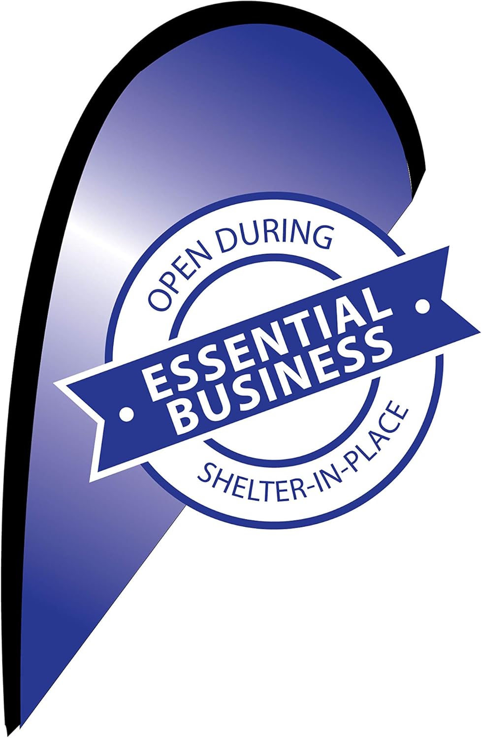 Double-Sided Business Flag for Indoor/Outdoor Use