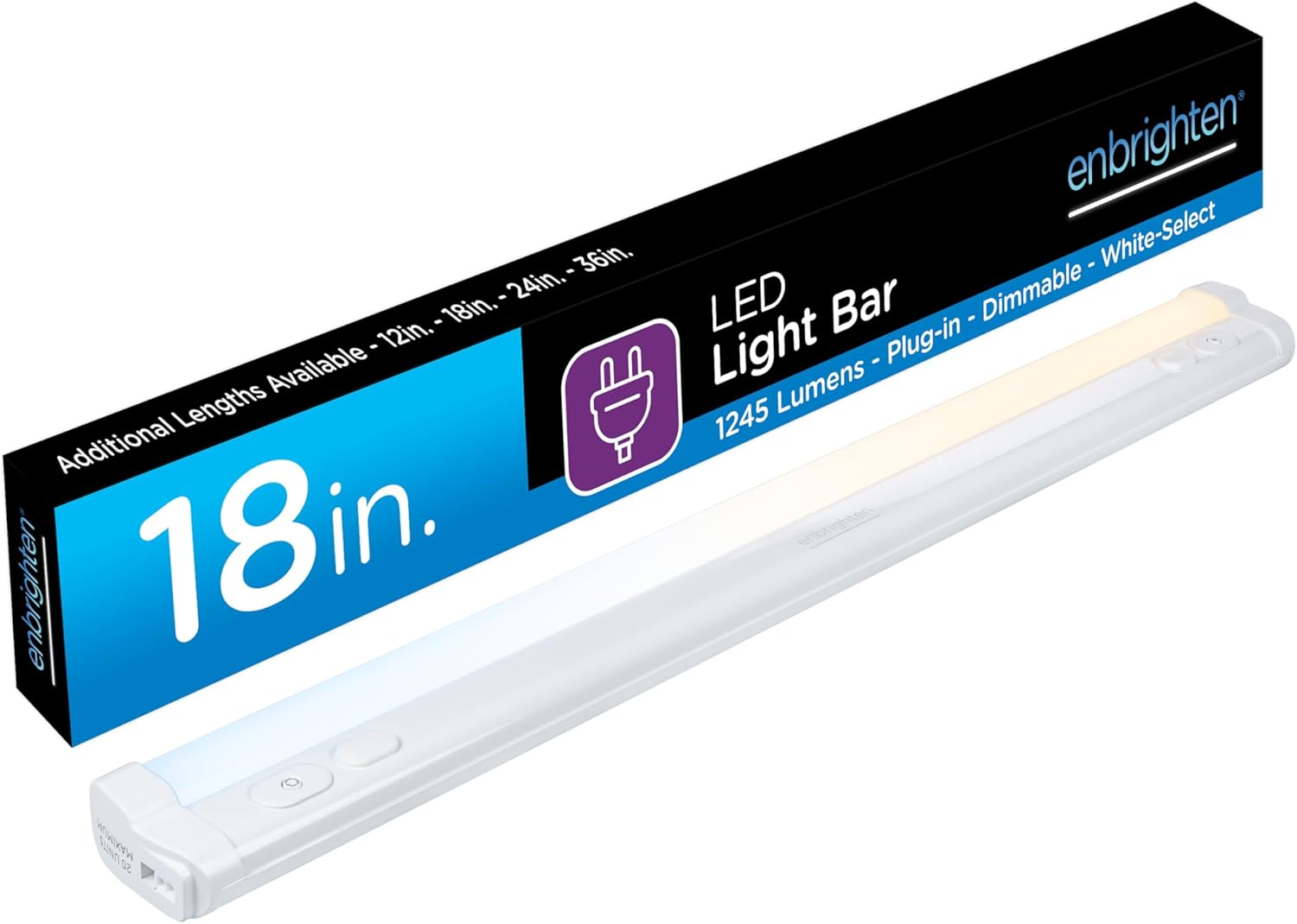 Enbrighten 18in Plug-in Under Cabinet Lights for Modern Spaces