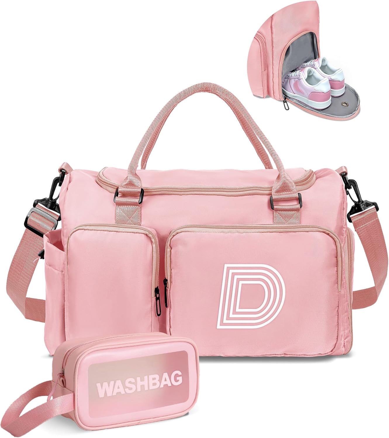Personalized Initial Travel Duffle Bag for Stylish Girls