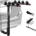 4 Bike Rack Hitch Mount Double Foldable Rack for Cars - Holds 4 Bikes