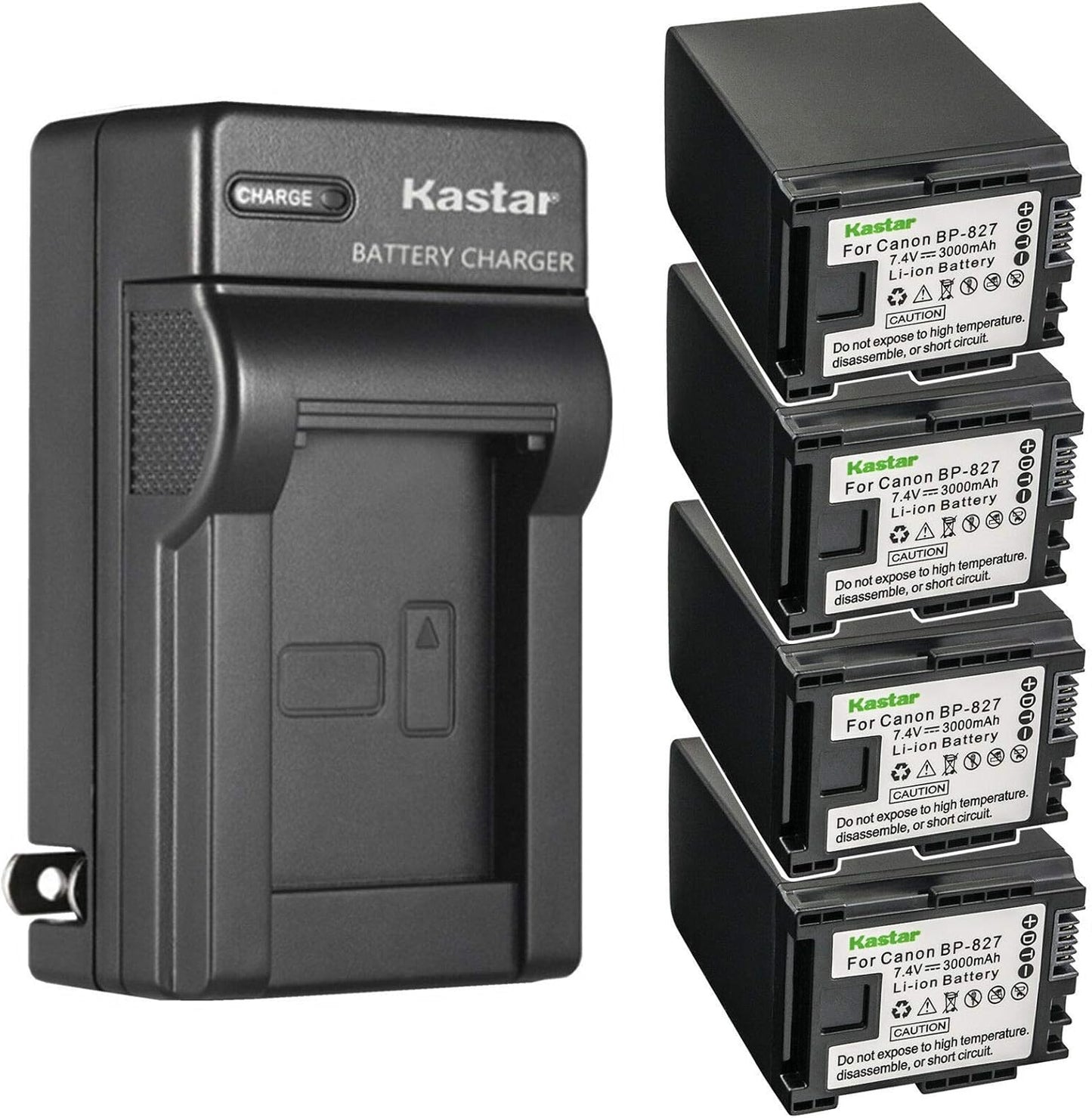 Kastar 4-Pack Battery and AC Wall Charger for Canon Cameras