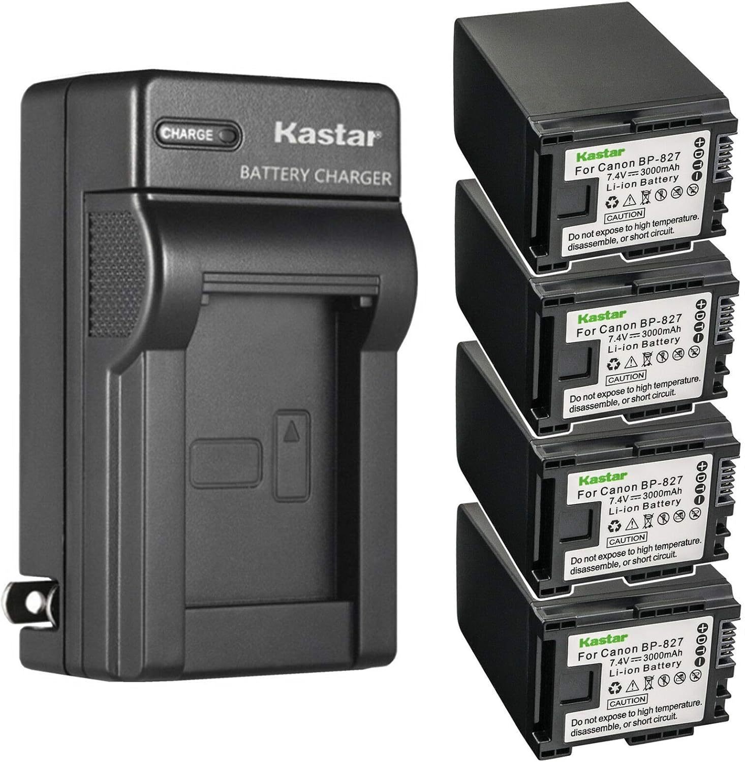 Kastar 4-Pack Battery and AC Wall Charger for Canon Cameras