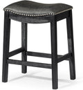 Adrien Backless Counter Stool 26 in Saddle Seat - Timeless Comfort