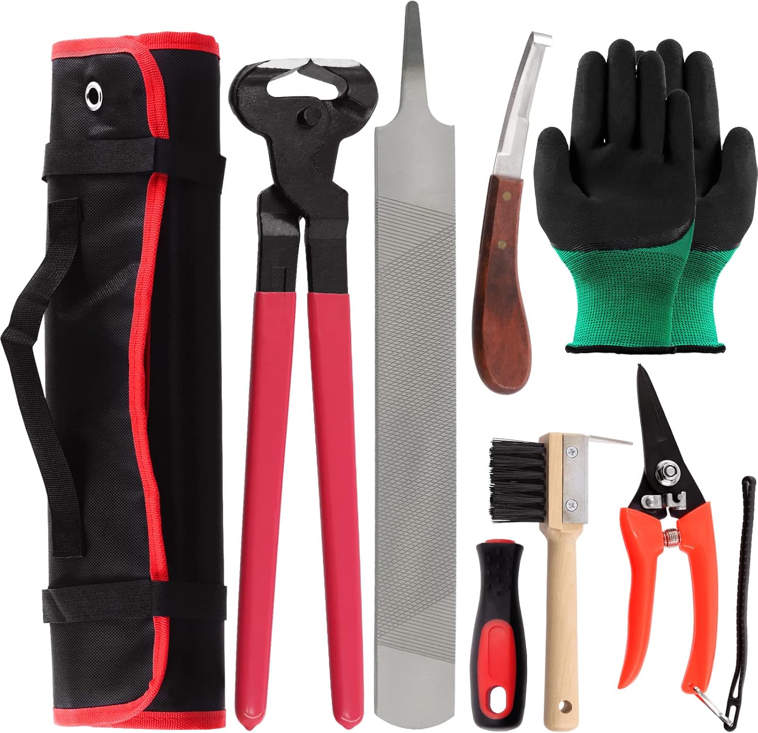 Professional Farrier Tools Kit for Horses with 8 Essential Tools