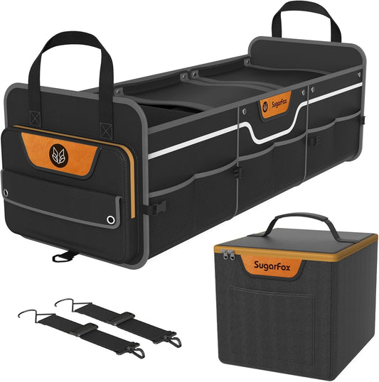 Heavy-Duty Trunk Organizer with Cooler for Car & SUV Storage