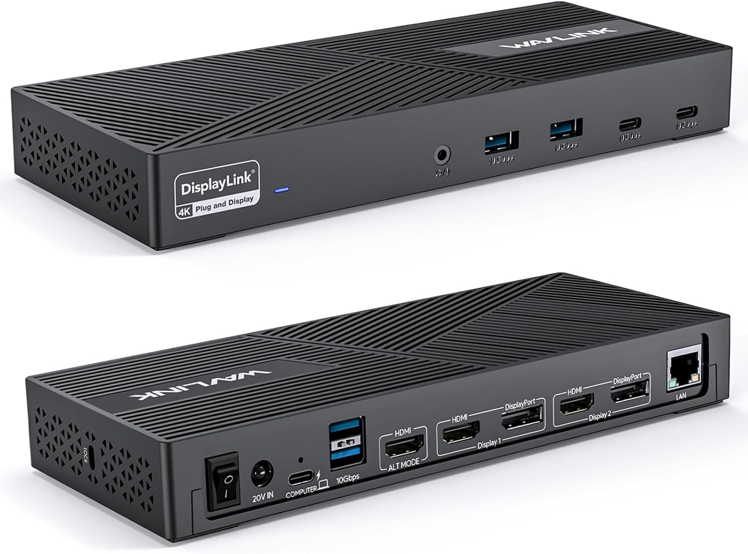 WAVLINK USB C Docking Station for Triple 4K Displays and Fast Charging
