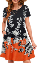 Sherosa Womens Summer Floral Print Sleeveless Sundress for Casual Wear