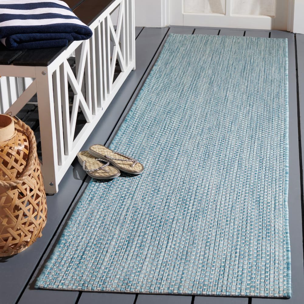 SAFAVIEH Courtyard Collection Indoor/Outdoor Splashproof Runner Rug