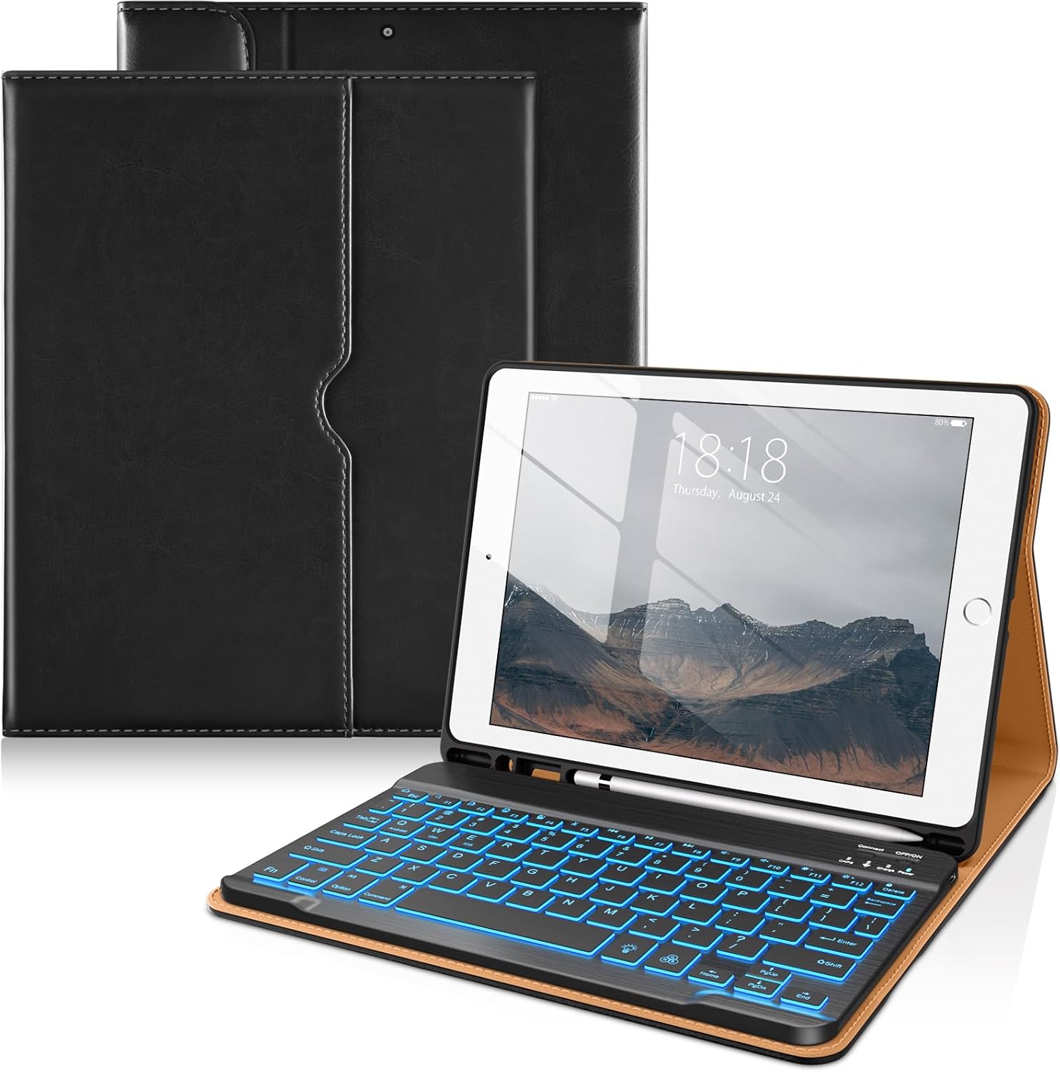 DTTO iPad 9th/8th/7th Gen Case with Backlit Keyboard & Holder
