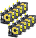 USUPERINK 19mm Black on Yellow Rhino Flexible Nylon Label Tape