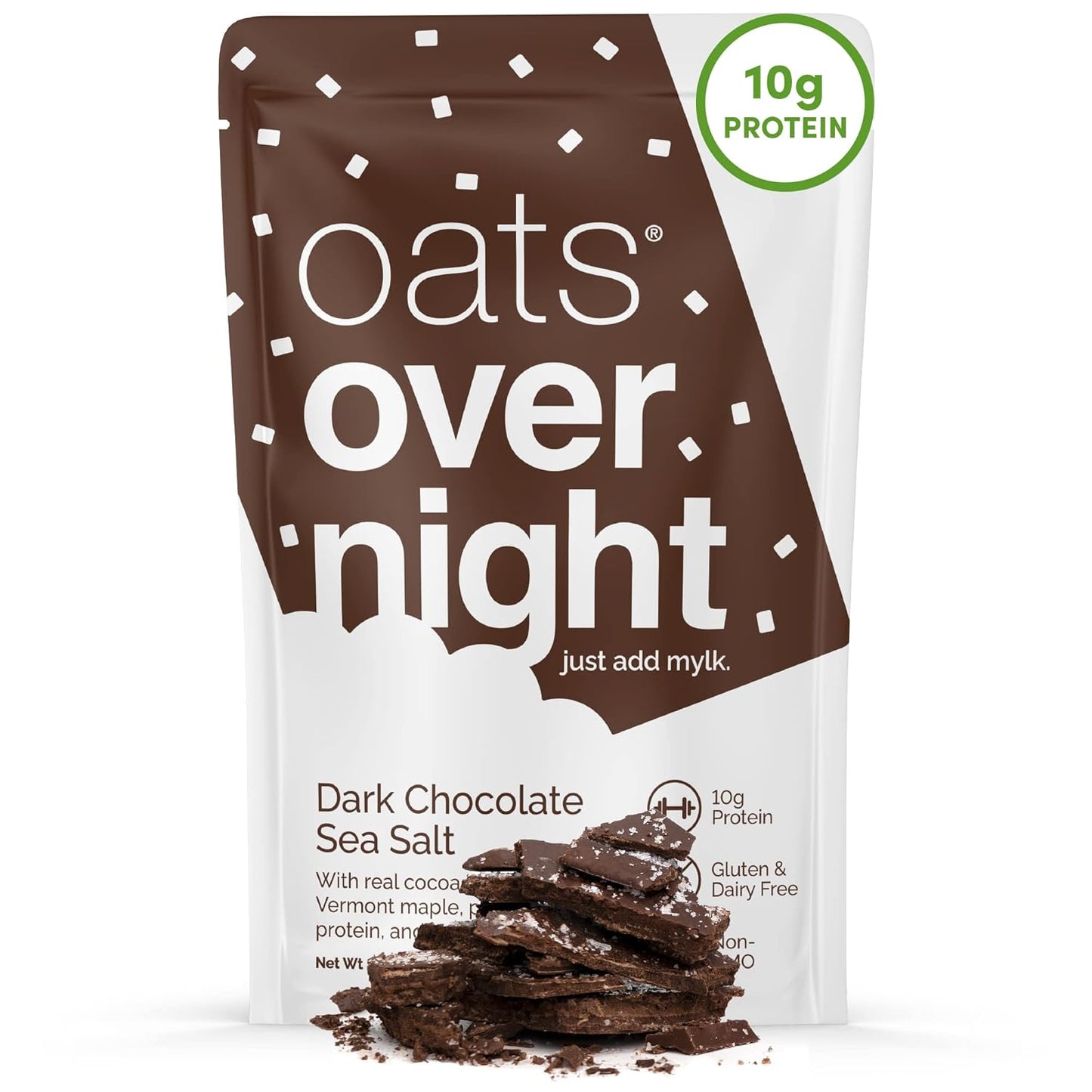 Oats Overnight Dark Chocolate Sea Salt Vegan Breakfast Shake