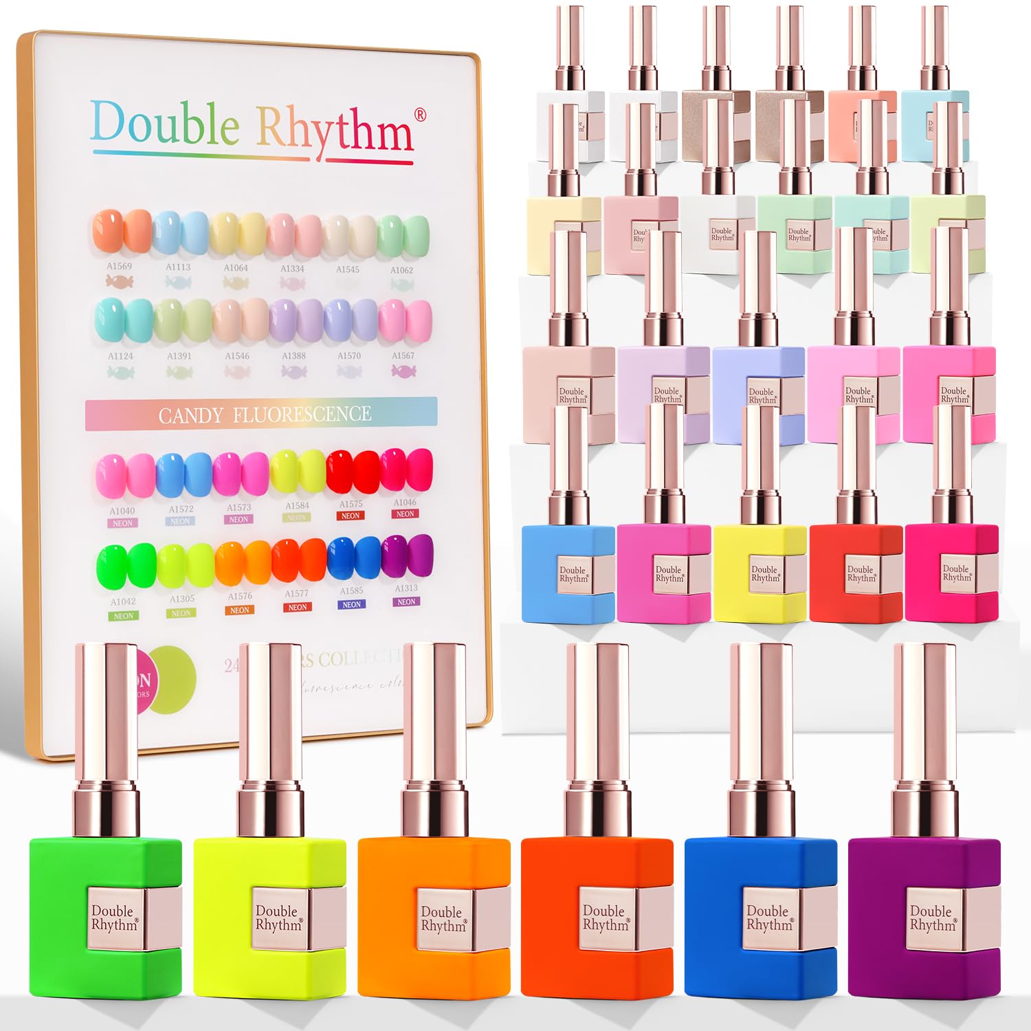 Double Rhythm 28Pcs Gel Nail Polish Set for Stunning Nail Art