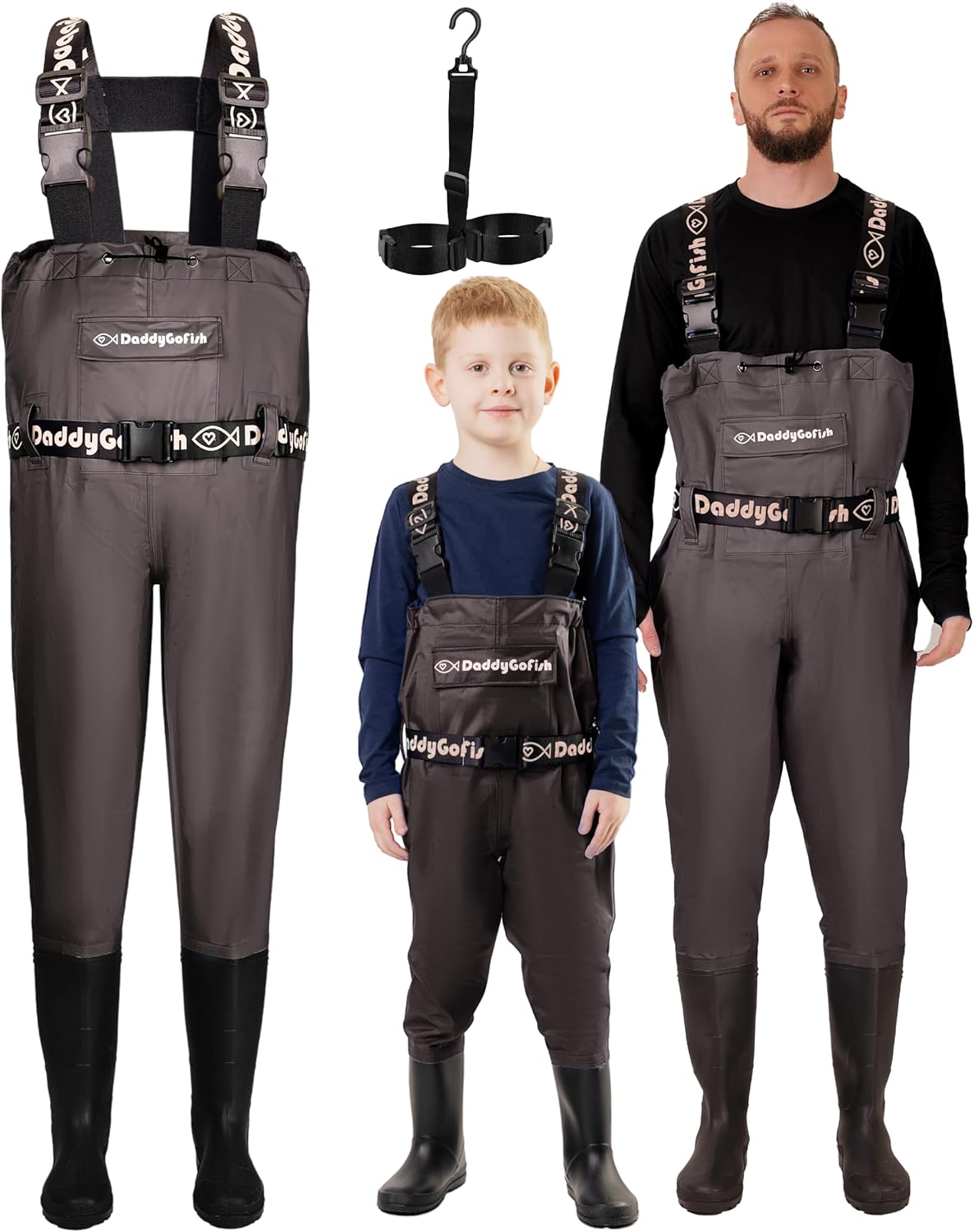 DaddyGoFish Chest Waders for Kids and Adults - Perfect for Family Fun