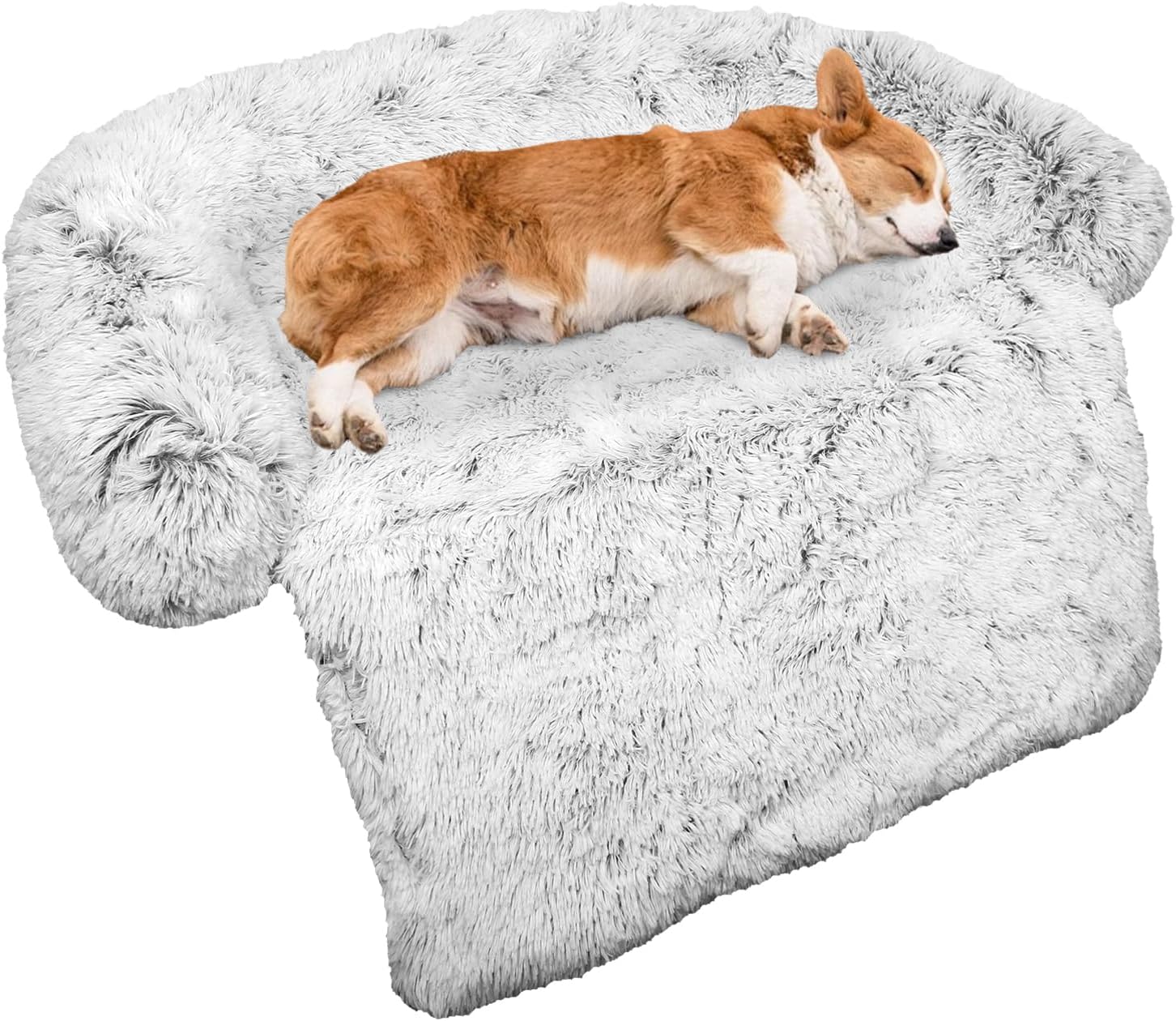 Calming Dog Bed Fluffy Plush Mat for Comfort and Support