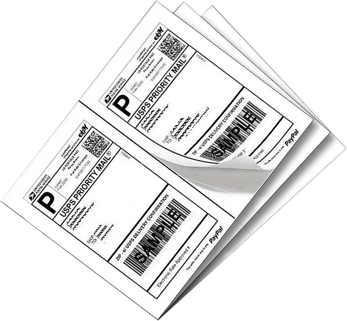 SJPACK 1600 Half Sheet Laser Ink Jet Shipping Labels for Mailing
