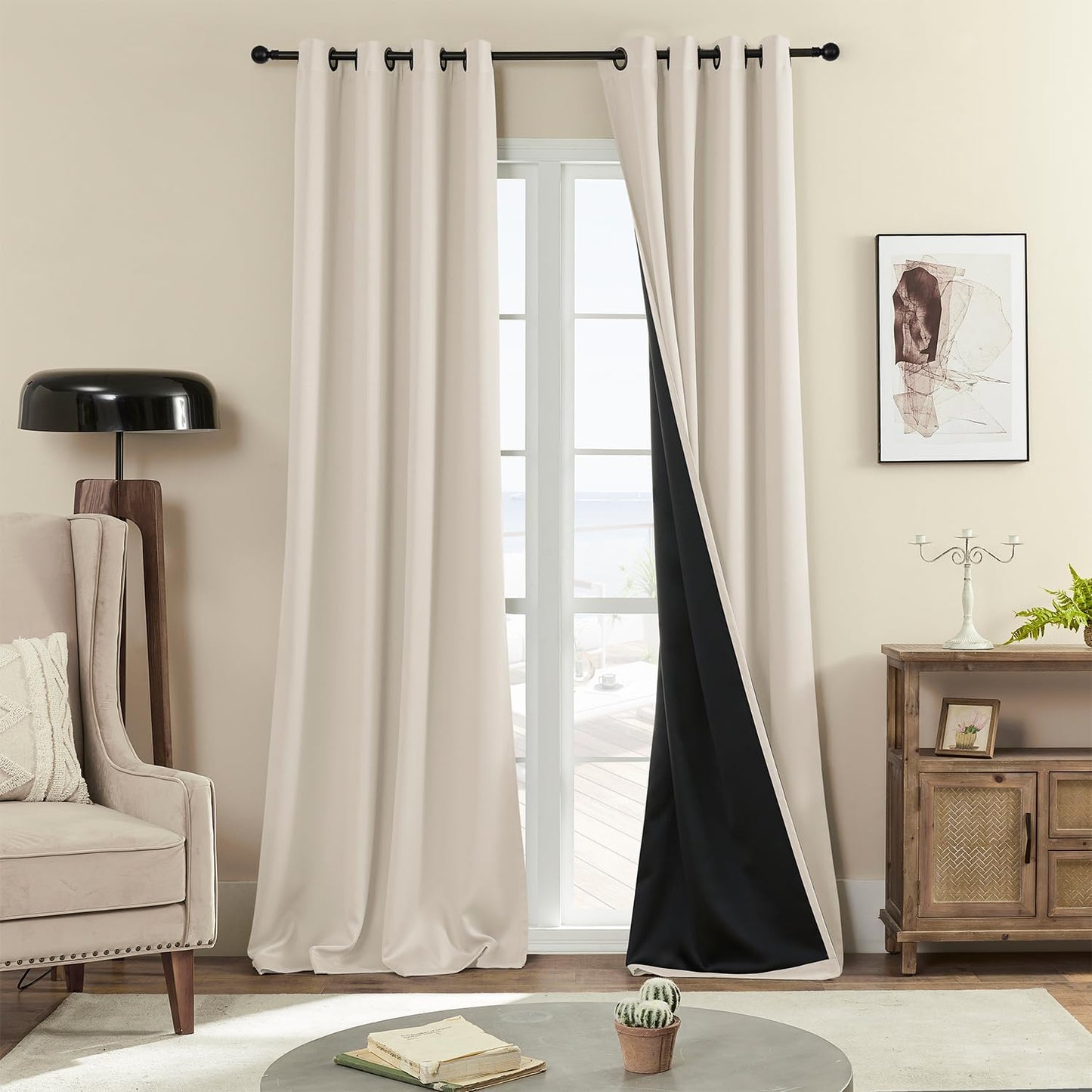 Rutterllow 100% Blackout Curtains for Bedroom and Kids Room