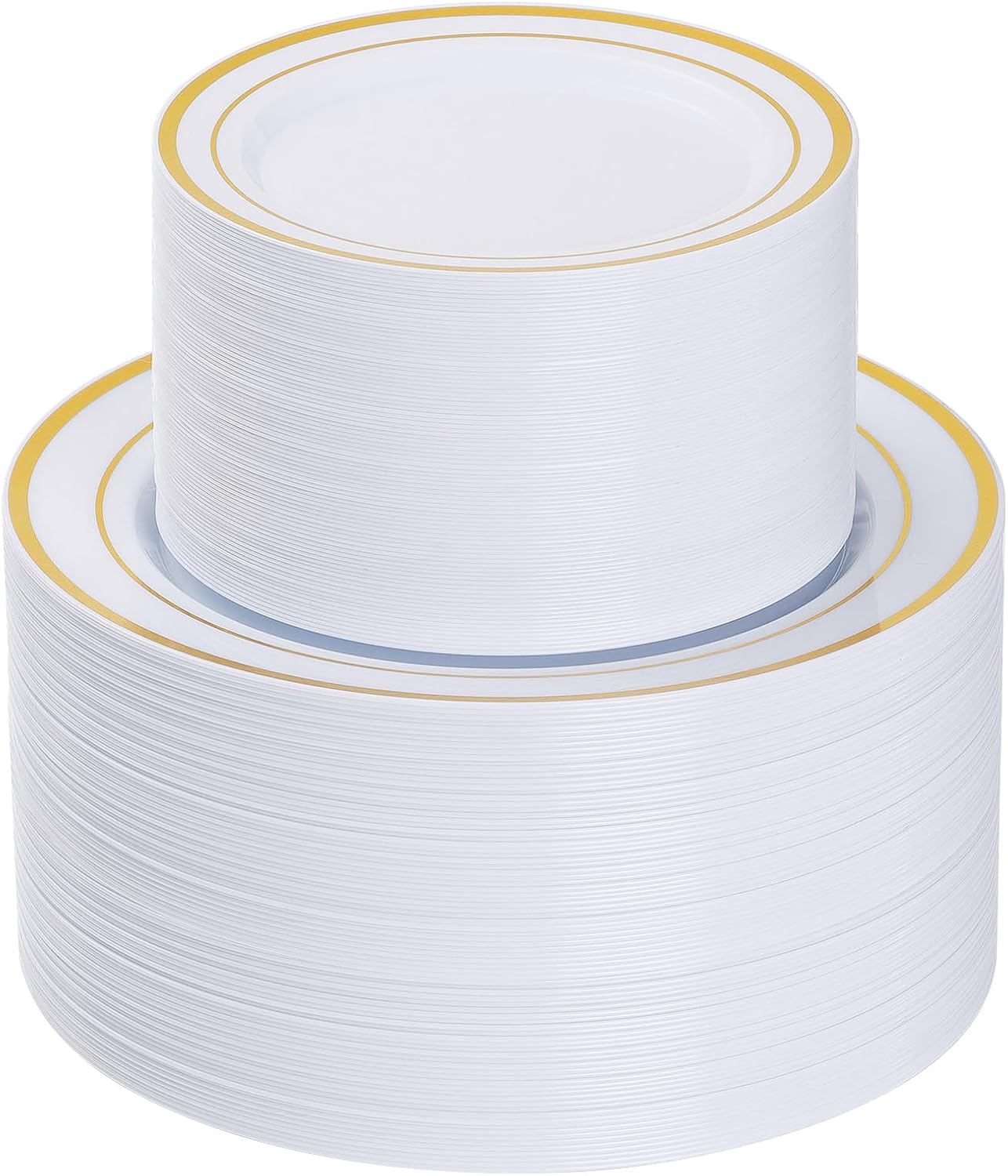200PCS Heavy Duty Gold Disposable Plates for Parties