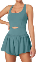 Workout Romper Tummy Control Padded Athletic Romper - Supportive Fit