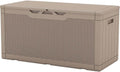 100 Gallon Outdoor Resin Deck Box - Waterproof Large Storage Bench