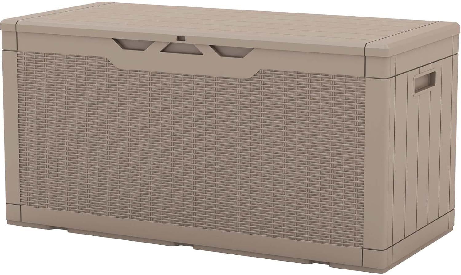 100 Gallon Outdoor Resin Deck Box for Patio and Garden Storage